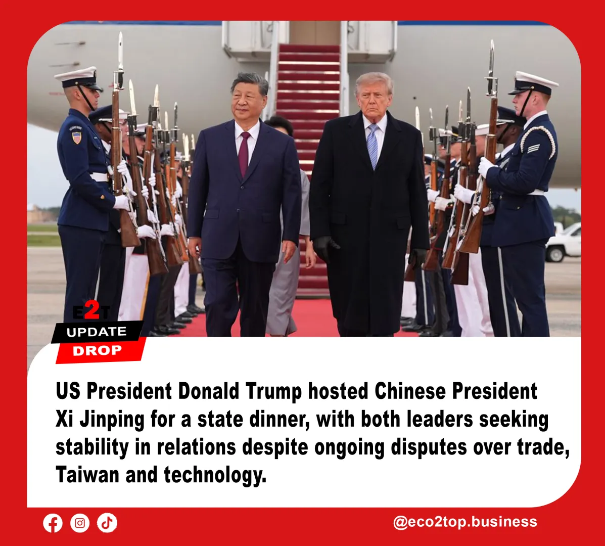 Trump Welcomes Xi Jinping to White House for High-Profile State Dinner