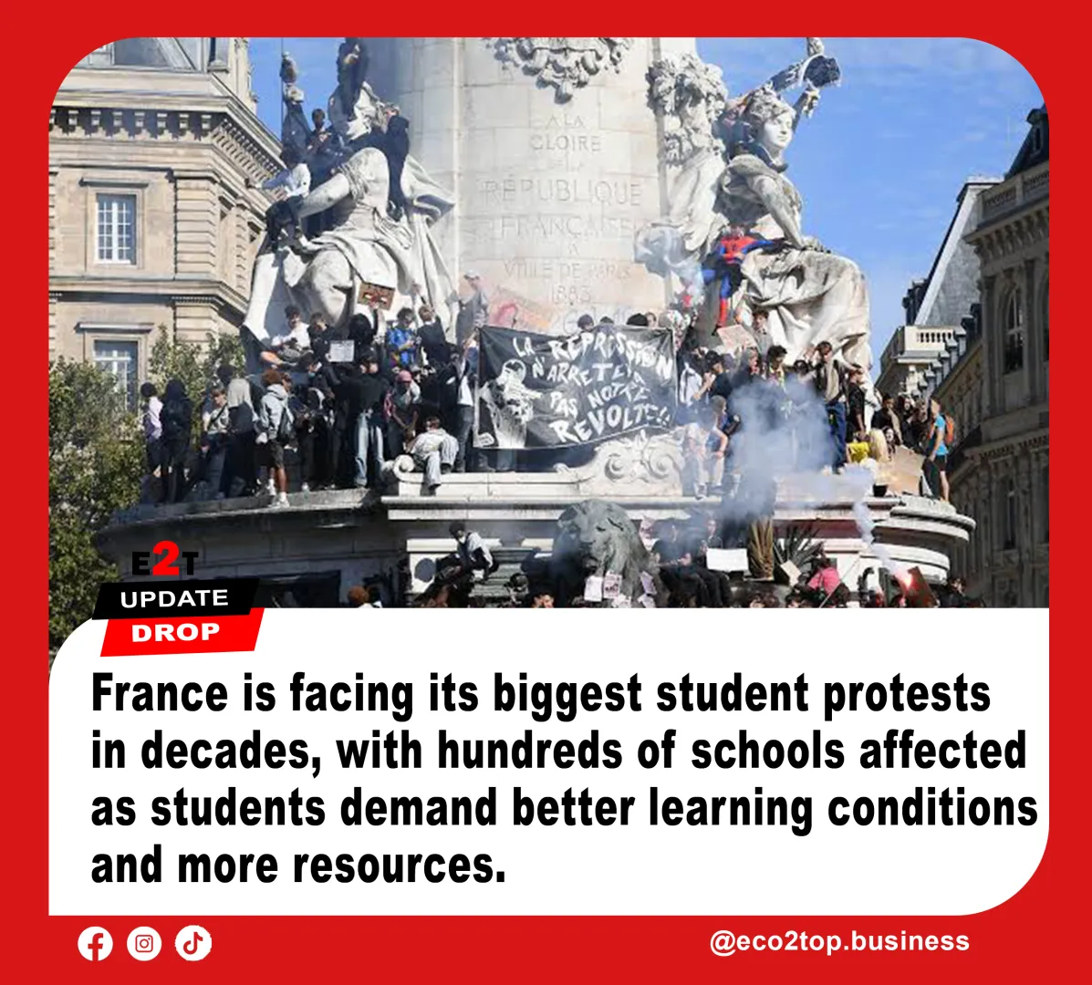 Unprecedented Student Protests Spread Across France