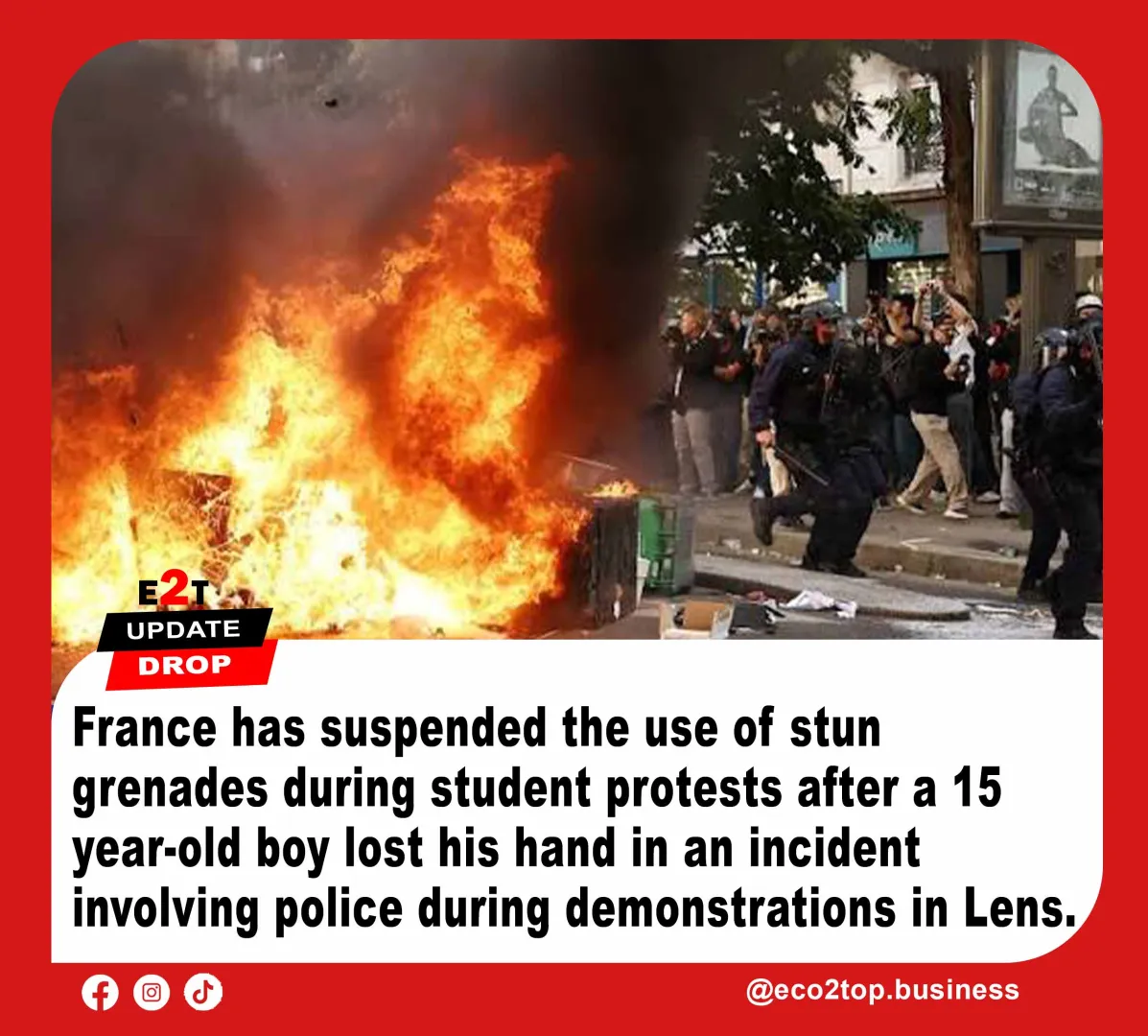 France Suspends Stun Grenades During Student Protests After Teenager Loses Hand
